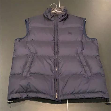 burberry brit navy vest|burberry puffer vest.